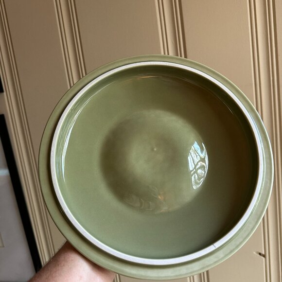 Longaberger Woven Traditions Sage 3 Qt Round Casserole Covered 9 inches - Picture 5 of 6